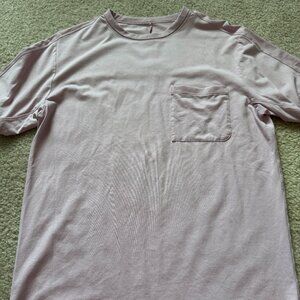 Lululemon Fundamental Pocket Tee Pink Peony Size S Relaxed Fit